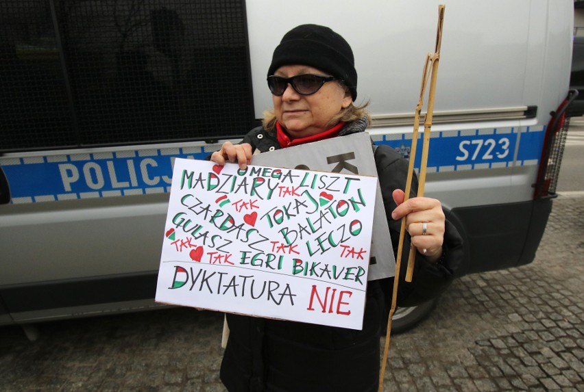 Awantura przed Wojewódzkim Domem Kultury w Kielcach podczas powitania prezydentów Polski i Węgier. Interweniowała policja (WIDEO,ZDJĘCIA) 