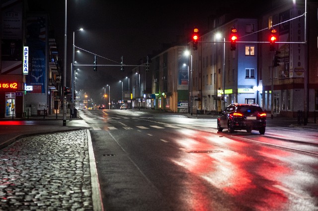 Sylwestrowa noc w Koszalinie w czasie pandemii koronawirusa.