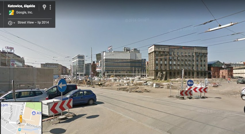 A tak na mapie Google widać na zdjęciach katowicki rynek....