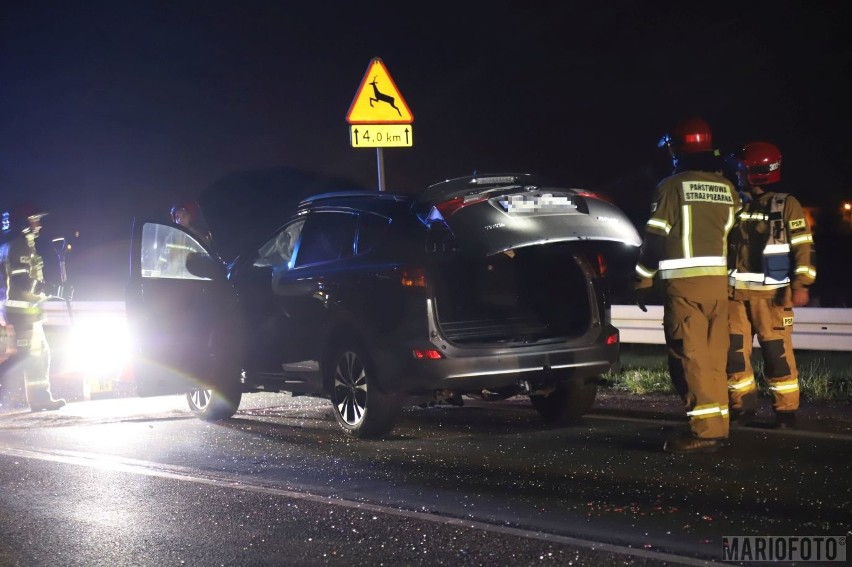 Wypadek na obwodnicy Opola. Ranny kierowca seata