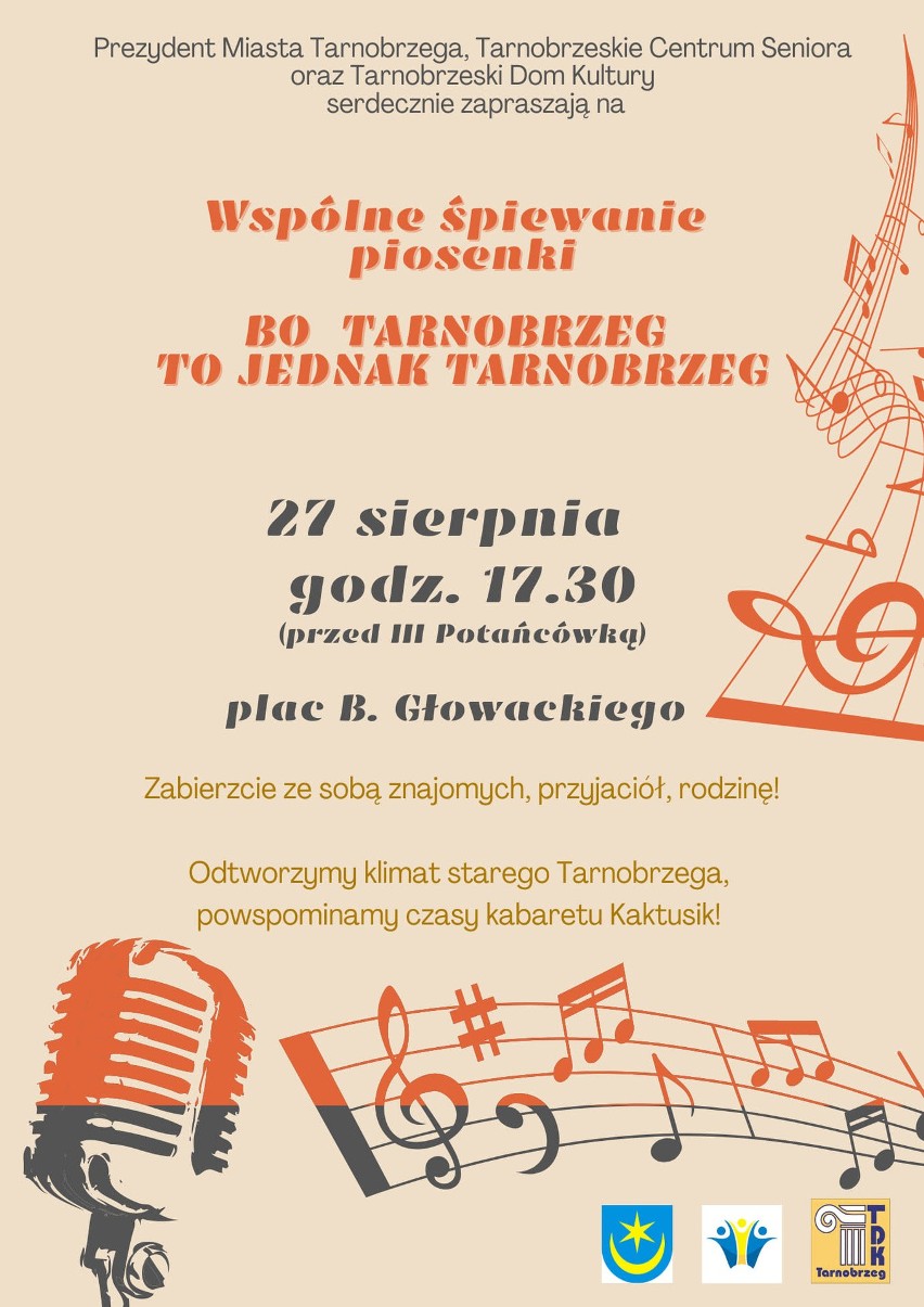 Bo Tarnobrzeg to jednak Tarnobrzeg - dołącz do wspólnego śpiewania na placu Bartosza Głowackiego!