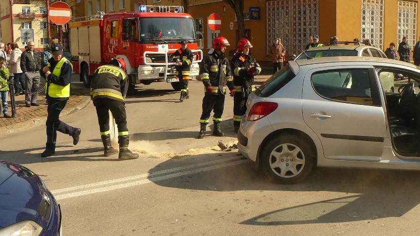 Zderzenie dwóch samochodów w Kraśniku