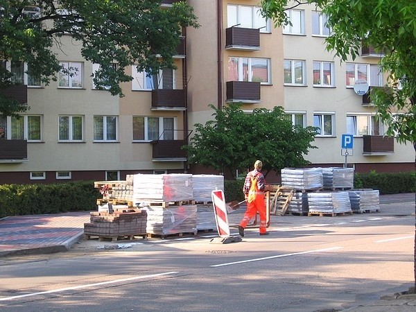 Remont chodnika na Sienkiewicza