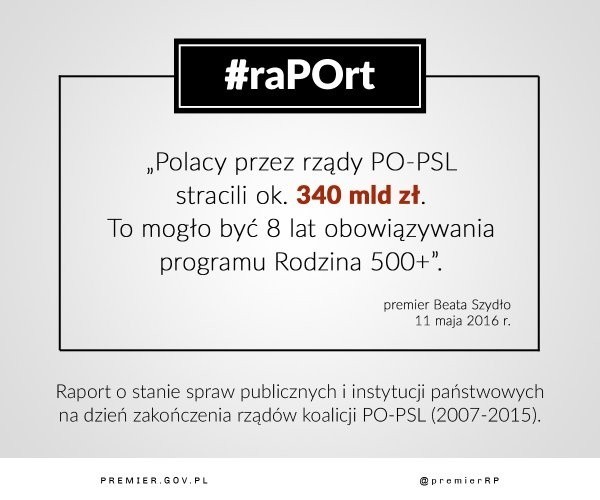 Audyt rządów PO-PSL. Raport o stanie spraw publicznych i instytucji państwowych [WYNIKI AUDYTU]