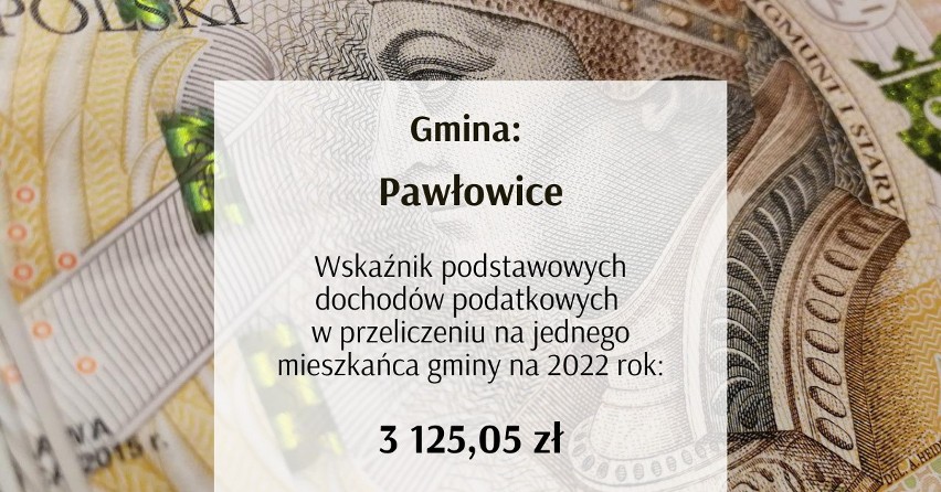 Ranking dwudziestu najbogatszych gmin w województwie...