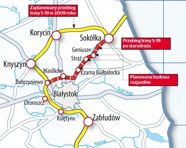 Droga ekspresowa S19 na odcinku Białystok - Sokólką będzie przebiegała po starodrożu