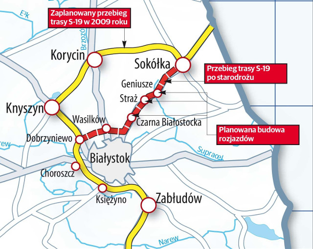 S19 Białystok - Sokółka po starodrożu [MAPA]. Jest już oficjalna zgoda ministra infrastruktury. Decyzja środowiskowa jeszcze w tym roku