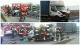Szyce. Wypadek na drodze Kraków - Olkusz. Czołowe zderzenie osobówki z dostawczym [KRÓTKO]