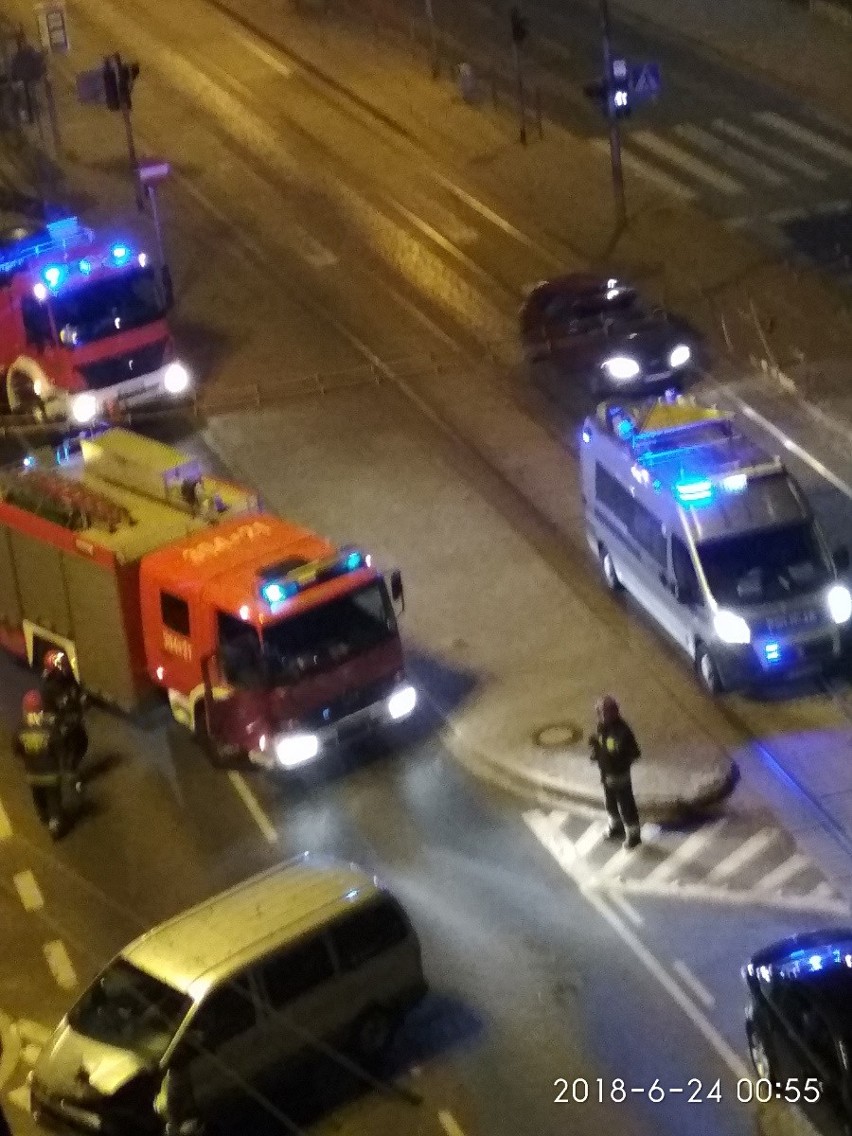 Nocny wypadek na Grabiszyńskiej. Jedna osoba ranna 