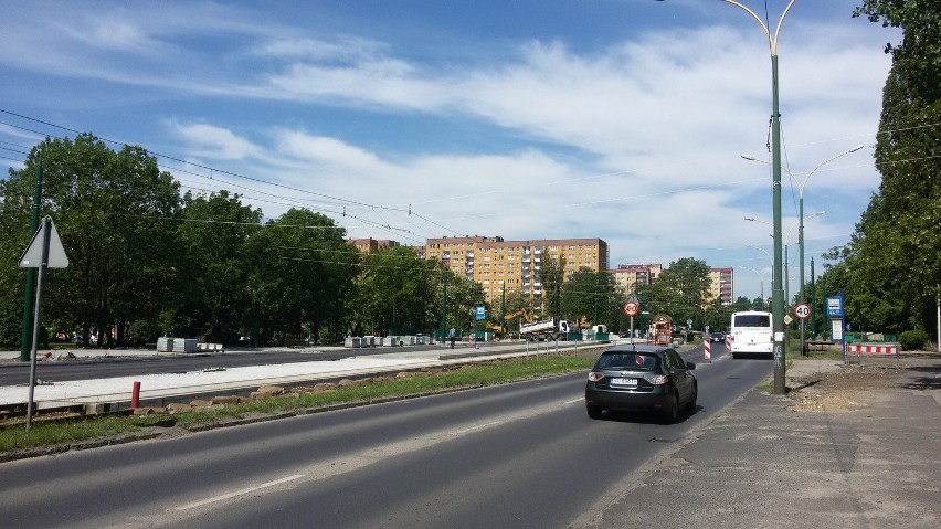 Budowa ronda w Sosnowcu na ul. Piłsudskiego
