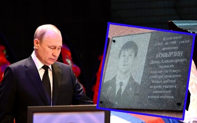 W Saratowie odsłonięto tablicę pamiątkową chorążego Denysa Kowyrzina, który zginął w Donbasie.