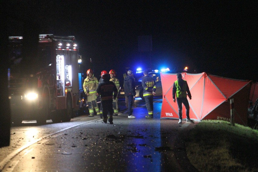 Tragedia na drodze wojewódzkiej numer 871 w Jamnicy. Dwie osoby nie żyją a jedna jest ranna