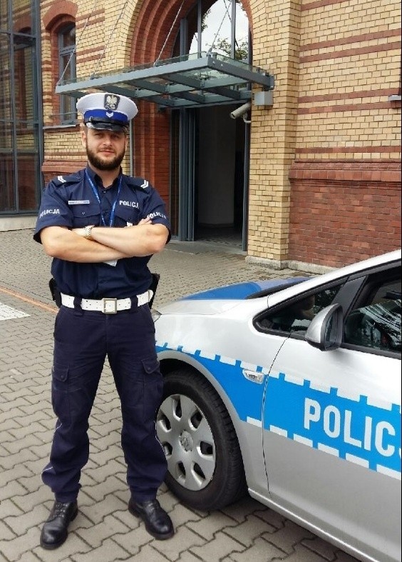 St. sierż. Jacek Lewicki z Wydziału Ruchu Drogowego Policji w Poznaniu