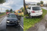 Zderzenie dwóch samochodów osobowych w Łysomicach pod Toruniem [zdjęcia]