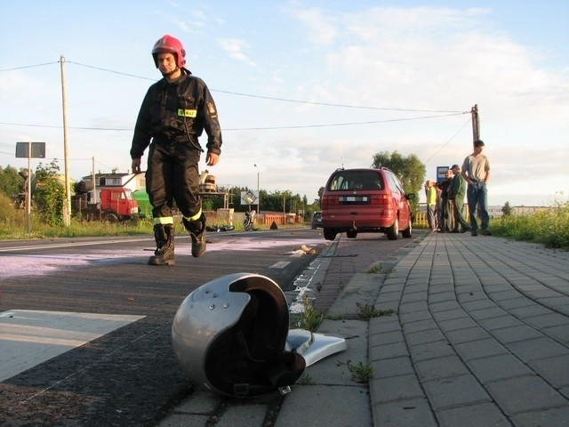 [Aktualizacja] Wypadek z udziałem motocyklisty