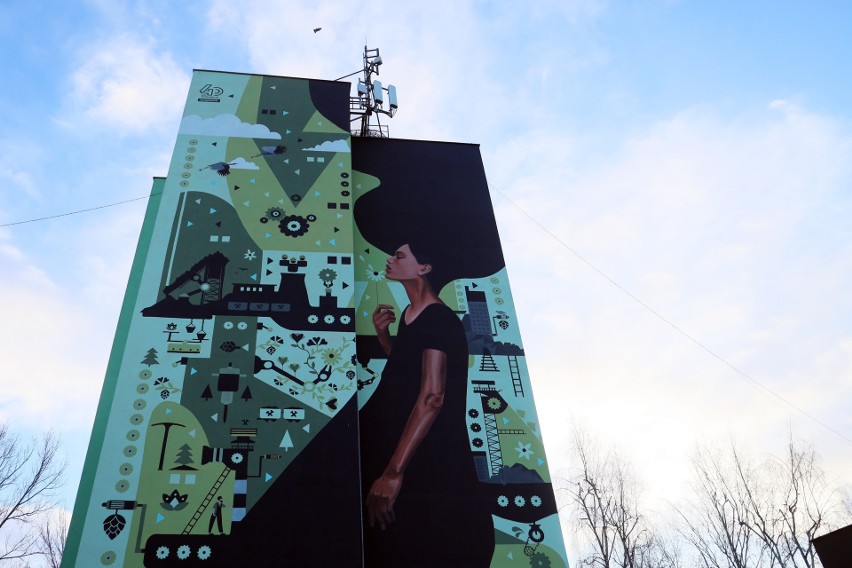 W Lublinie na Tatarach powstał nowy mural. To projekt artystki Ewy Podlodowskiej. Zobacz jak wygląda