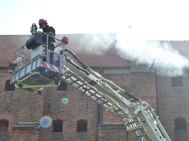 Ćwiczenia strażaków nad Wisłą w Grudziądzu
