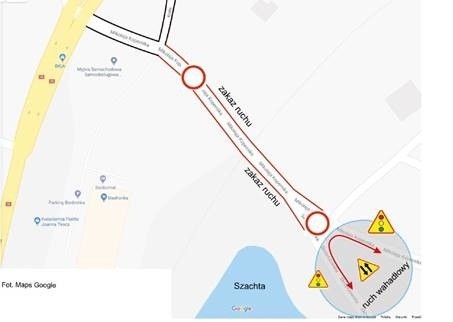 Plan przebudowy skrzyżowania ulic Skrzyszowska - Kopernika
