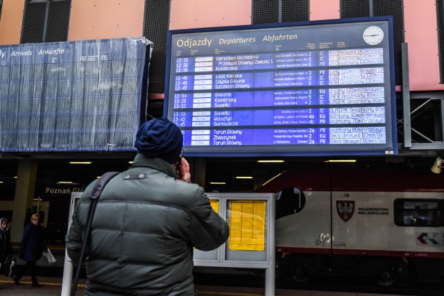 Opóźnienia pociągów na stacji Poznań Główny.