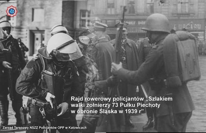 Rajd rowerowy policjantów. Pojadą „Szlakiem walki żołnierzy 73 Pułku Piechoty w obronie Śląska w 1939 roku”