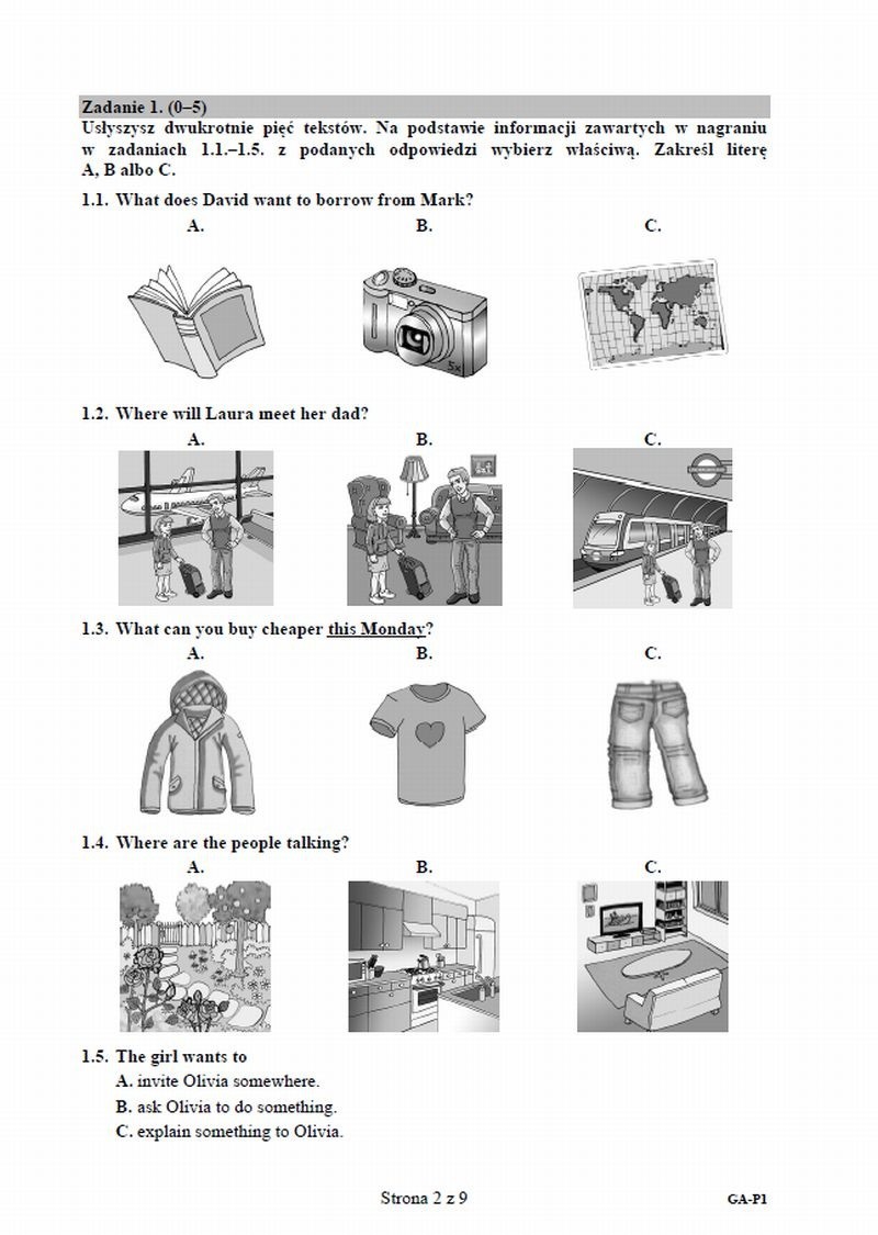 Egzamin gimnazjalny 2016 arkusze odpowiedzi język angielski