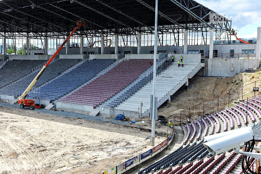 Stadion Pogoni Szczecin - stan prac 22 lipca.