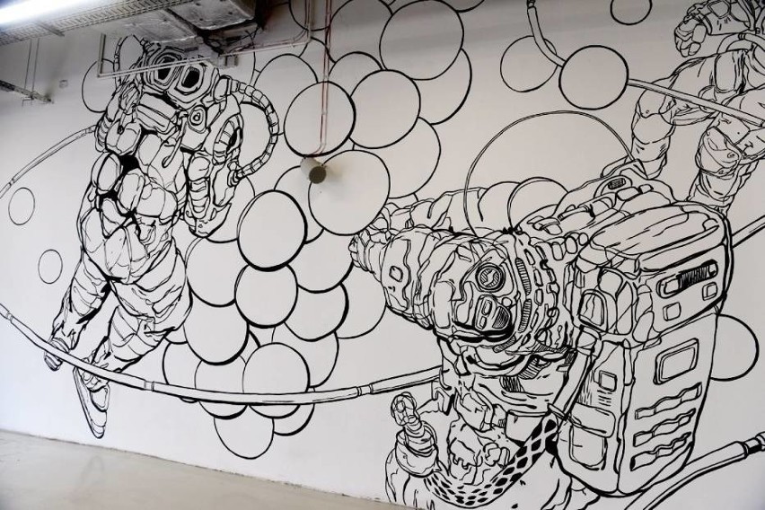 Zobaczcie, jak powstawał mural w galerii Focus Mall w Zielonej Górze [WIDEO]