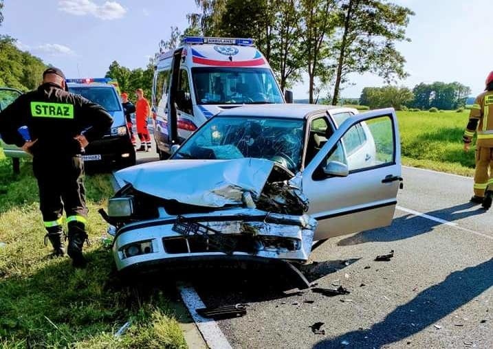 Wypadek w Rogowie, na drodze nr 677. 8.08.2020