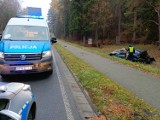 Wypadek drogowy na trasie Suwałki-Sejny. Honda wypadła z drogi