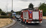 Motocyklista ranny u zbiegu al. Wyszyńskiego i ul. Retkińskiej w Łodzi. Audi zderzyło się z jednośladem ZDJĘCIA