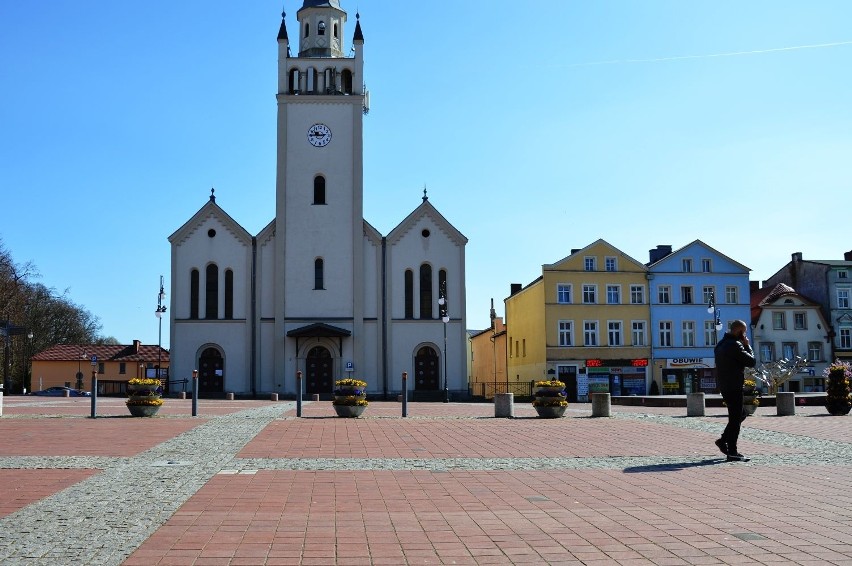 Niemal zupełnie pusty Bytów i okolice.