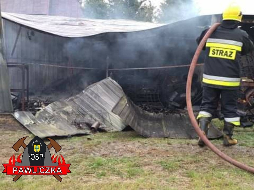 Tragiczny pożar blaszanego garażu w Jaworskiej Woli.