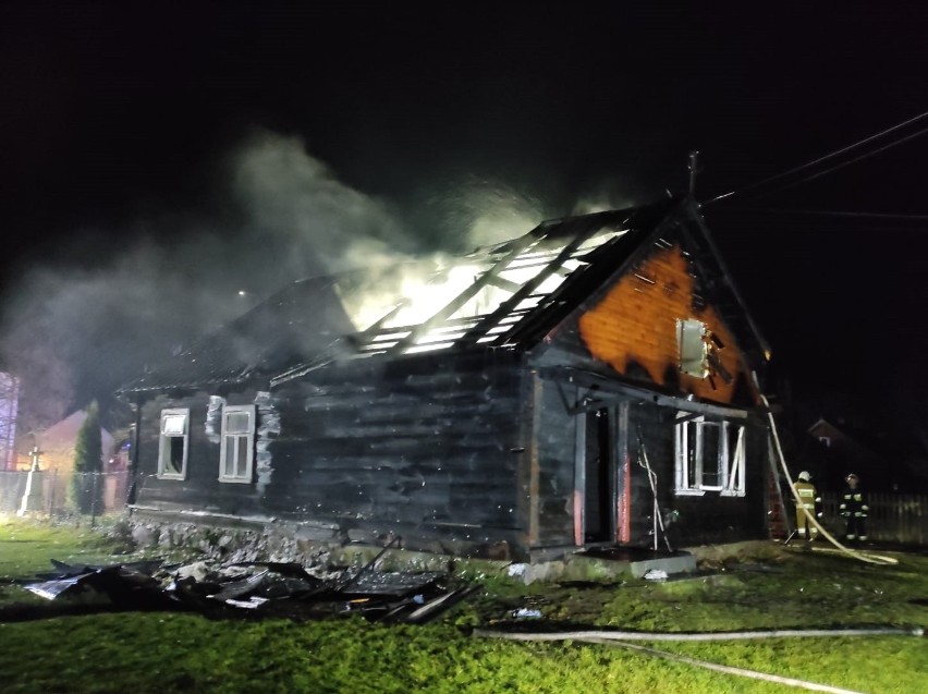 Pożar domu w Kalinówce