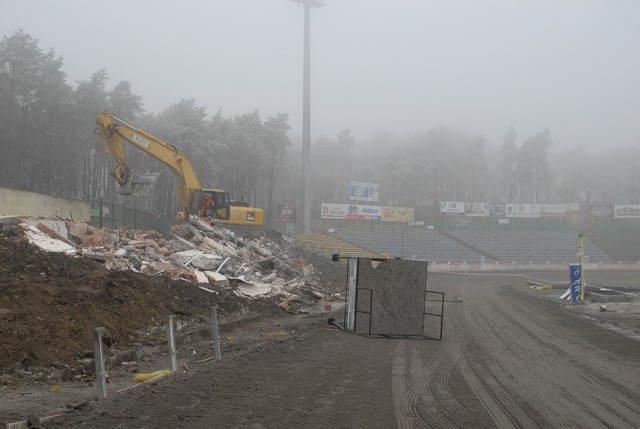 Remont na stadionie Falubazu.