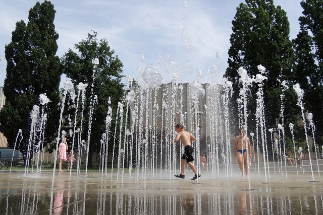 Kąpiele w fontannie Cosmopolis nie należą do rzadkości