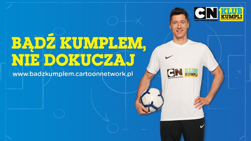 Robert Lewandowski ambasadorem kampanii Cartoon Network "Bądź kumplem, nie dokuczaj" 