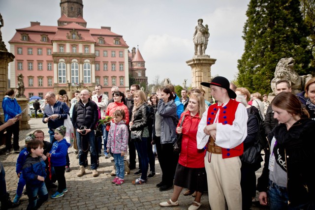 Zamek Książ jest chętnie opdwiedzany przez turystów