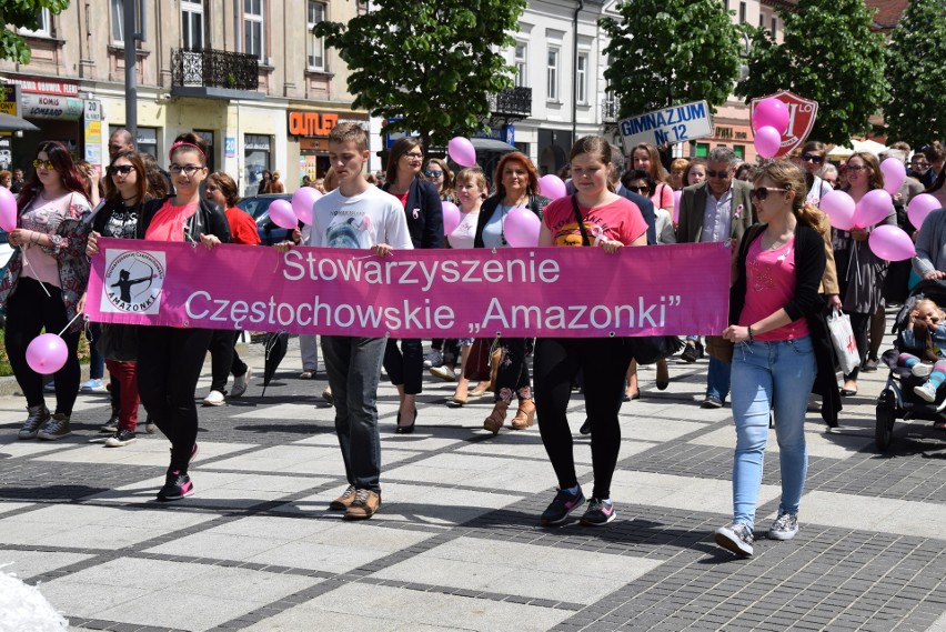 Marsz Różowej Wstążki przeszedł aleją NMP w Częstochowie