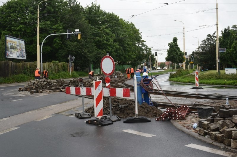 Remont torowiska przy Murawie