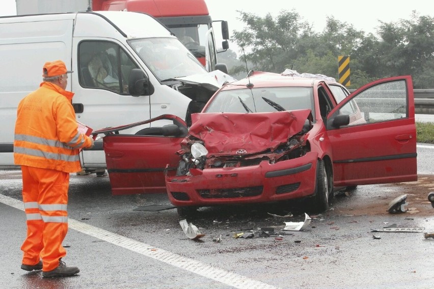 Wypadek na autostradzie A4 - 26.09.2013