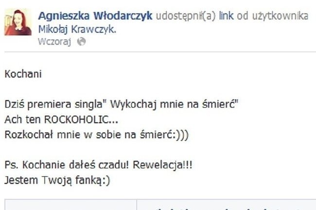Agnieszka Włodarczyk - partnerka Mikołaja Krawczyka,...