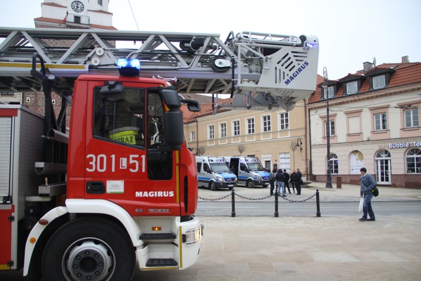 Znów alarm w biurze poselskim PO w Lublinie. Na miejscu jest policja i straż pożarna (ZDJĘCIA)