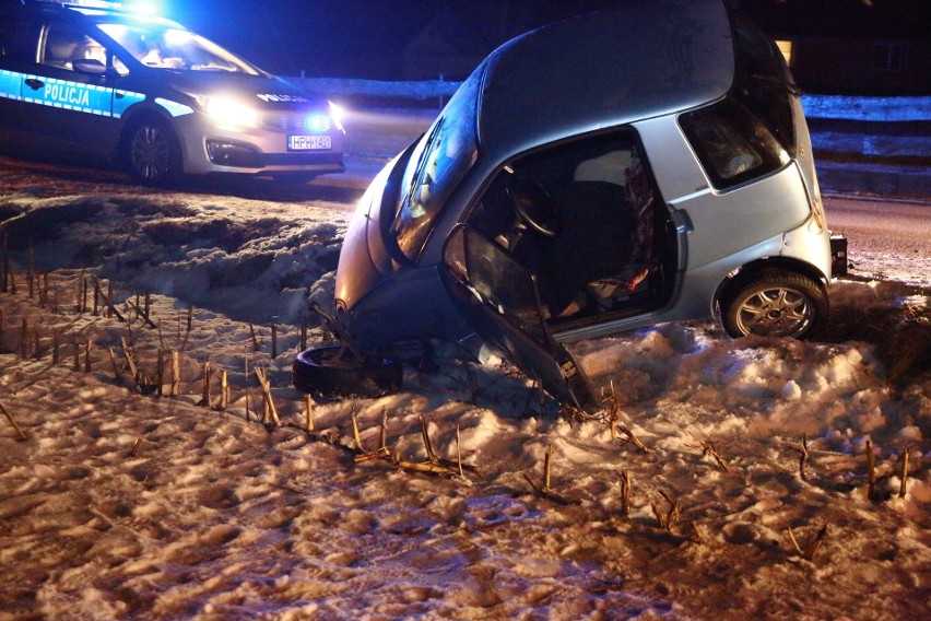 Jazgarka: kompletnie pijany spowodował wypadek