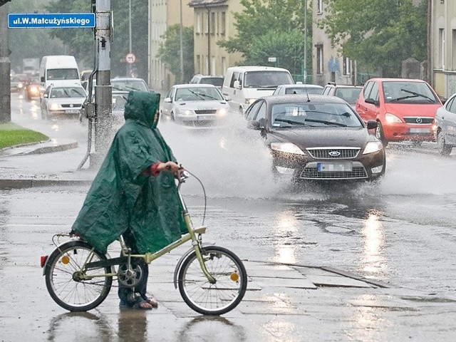 Deszczowa pogoda w Słupsku
