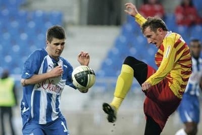 Semir Stilić (z lewej, obok Luka Pejović) strzelił dla Lecha dwa gole Fot. PAP/Adam Ciereszko