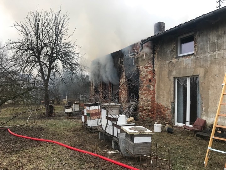 Pożar stolarni w Opolu