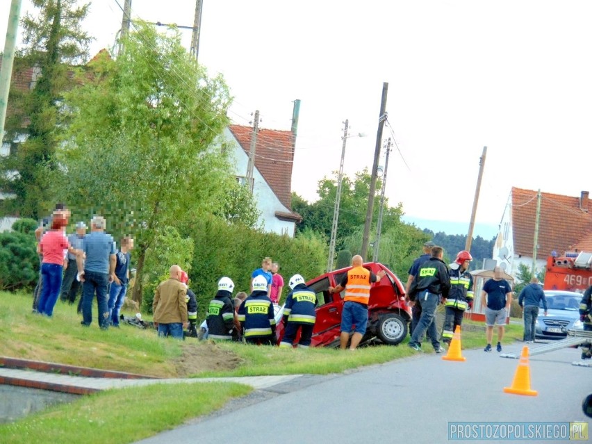 Do kolizji doszło w Sowinie (powiat nyski) o godz. 16.20.