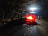 Śmiertelny wypadek na drodze pod Lubaniem. Samochód uderzył w drzewo [ZDJĘCIA]