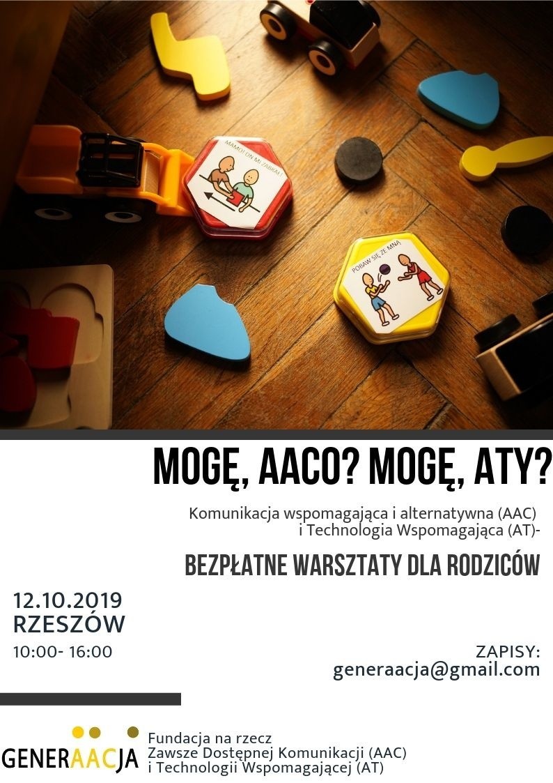 „Mogę, AACo?, Mogę, ATy?”. Bezpłatne warsztaty dla opiekunów osób niemówiących [PATRONAT NOWIN]