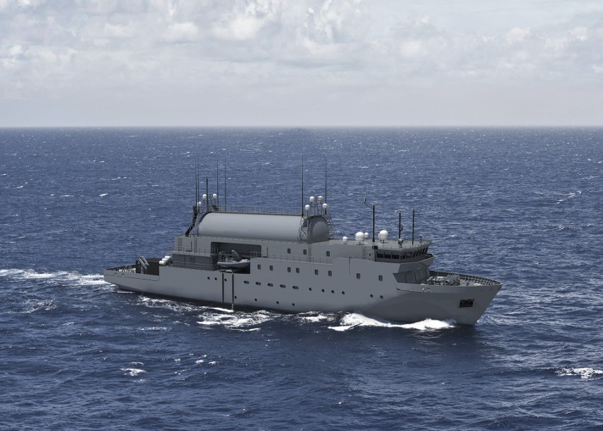 Pierwsze cięcie blach do budowy pierwszego okrętu rozpoznania radioelektronicznego typu SIGINT dla Marynarki Wojennej
